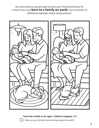 page 7 of the coloring book Gathering the Family of God