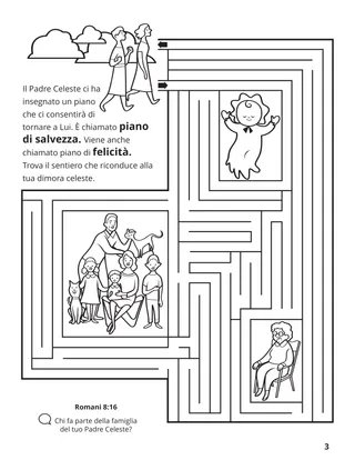 pagina 3 del libro da colorare Radunare la famiglia di Dio 