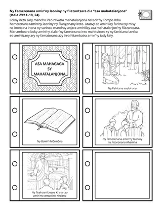 Pejin’ny sahanasa ho an’ny Kilonga: “Asa mahatalanjona” ny Famerenana amin’ny laoniny ny filazantsara