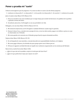 Volante: Evaluar la tierra de mi corazón