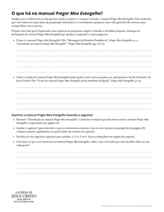 O que contém o manual Pregar Meu Evangelho?