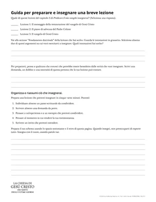 Guida per preparare e insegnare una breve lezione