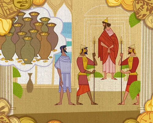 A servant owes money to the king.