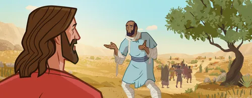 One of the men thanks God for being healed.