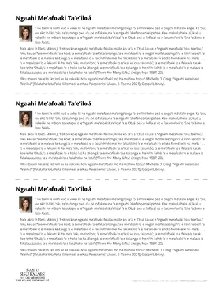 laʻipepa tufa Ngaahi Meʻafoaki Taʻeʻiloá