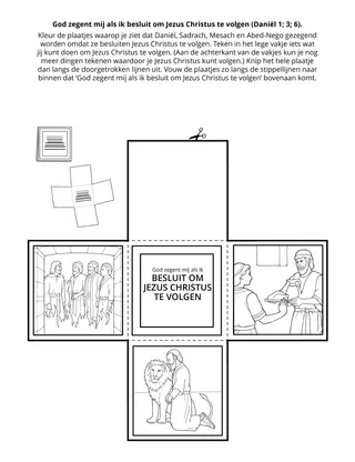 doe-pagina voor het jeugdwerk: God zegent mij als ik besluit om Jezus Christus te volgen