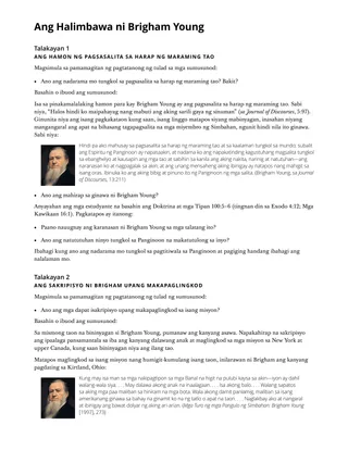 Ang Halimbawa ni Brigham Young