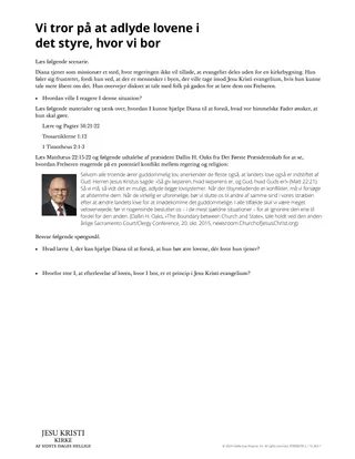 Vi tror på at adlyde lovene i det styre, hvor vi bor