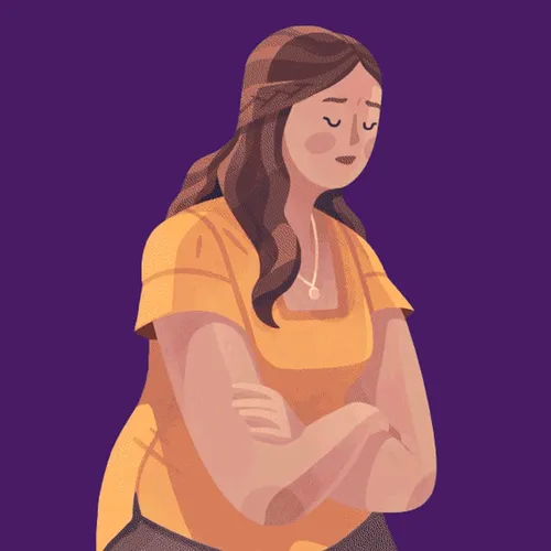 young adult woman praying