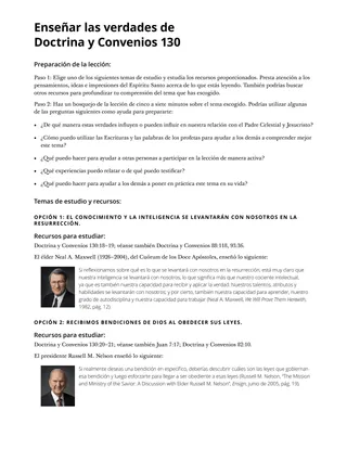 Enseñar las verdades de Doctrina y Convenios 130