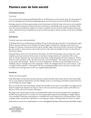 Pioniers over de hele wereld