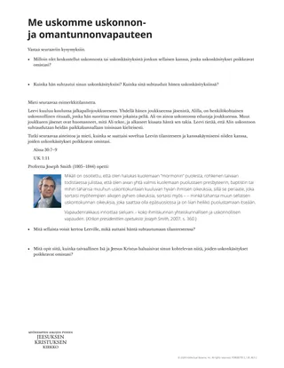 Me uskomme uskonnon- ja omantunnonvapauteen