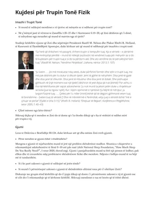 Kujdesi për Trupin Tonë Fizik