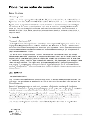 Pioneiros ao redor do mundo