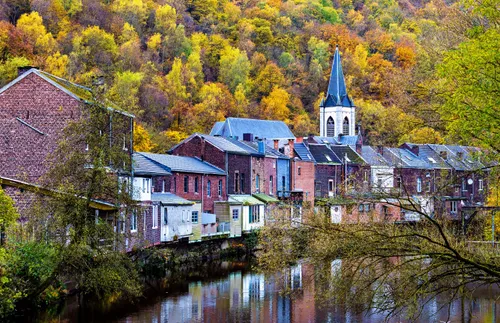 buildings next to a river
