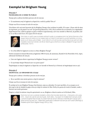 Exemplul lui Brigham Young