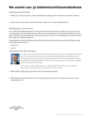 Me usume usu- ja südametunnistusevabadusse