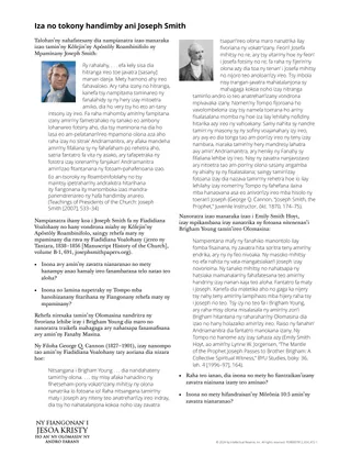 Iza no tokony handimby ani Joseph Smith