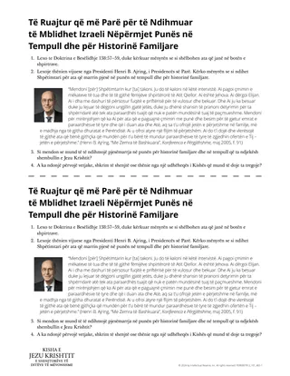 Të Ruajtur që më Parë për të Ndihmuar të Mblidhet Izraeli Nëpërmjet Punës në Tempull dhe për Historinë Familjare