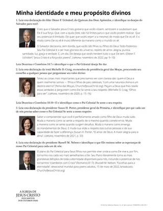 Minha identidade e meu propósito divinos