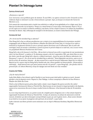 Pionieri în întreaga lume