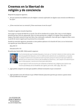 Creemos en la libertad de religión y de conciencia