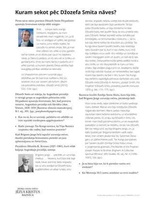 Kuram sekot pēc Džozefa Smita nāves?