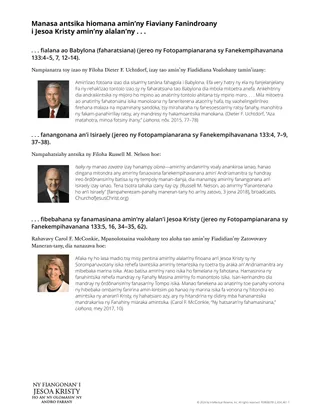 Manasa antsika hiomana amin’ny Fiaviany Fanindroany i Jesoa Kristy amin’ny alalan’ny …