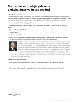 Me usume, et tuleb järgida oma elukohajärgse valitsuse seadusi