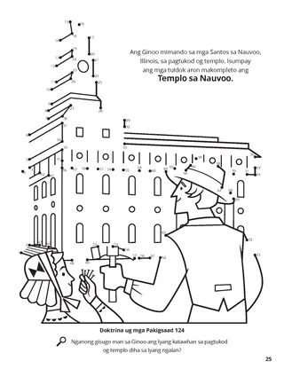 Nauvoo Temple Construction coloring page