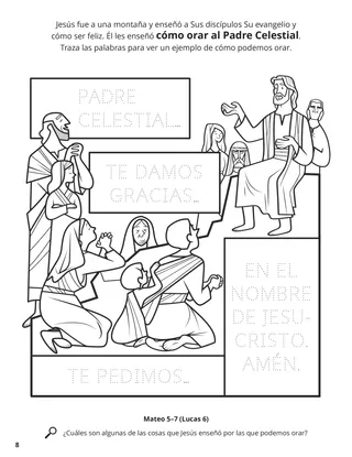 Sermon on the Mount coloring page