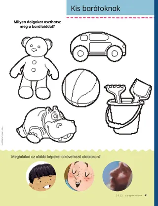 coloring page of toys