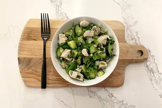 Photo of a dish of meat and vegetables