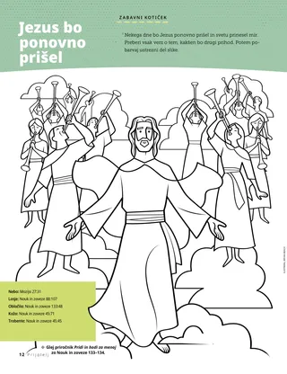 color-by-number picture of Jesus at the Second Coming