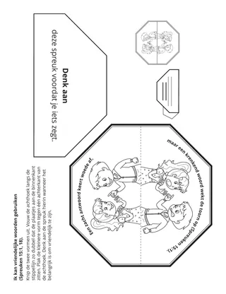 doe-pagina voor het jeugdwerk: Ik kan vriendelijke woorden gebruiken