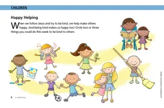 children happy helping