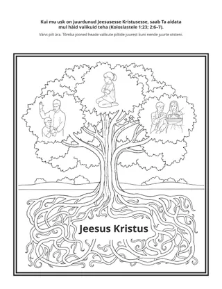 tegevusleht: kui minu usk on „juurdunud” Jeesusesse Kristusesse