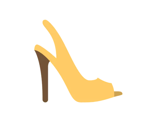 yellow high-heeled shoes
