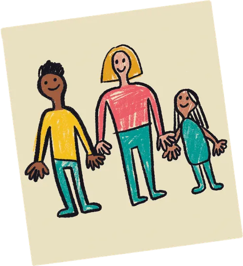 child’s drawing of a family