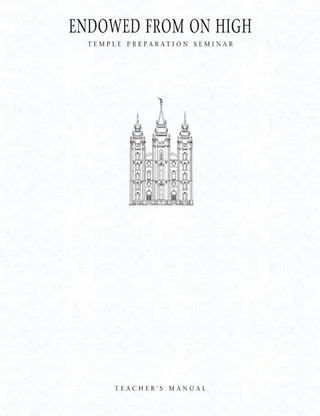 Investidos de lo alto: Seminario de preparación para el templo, Manual del maestro