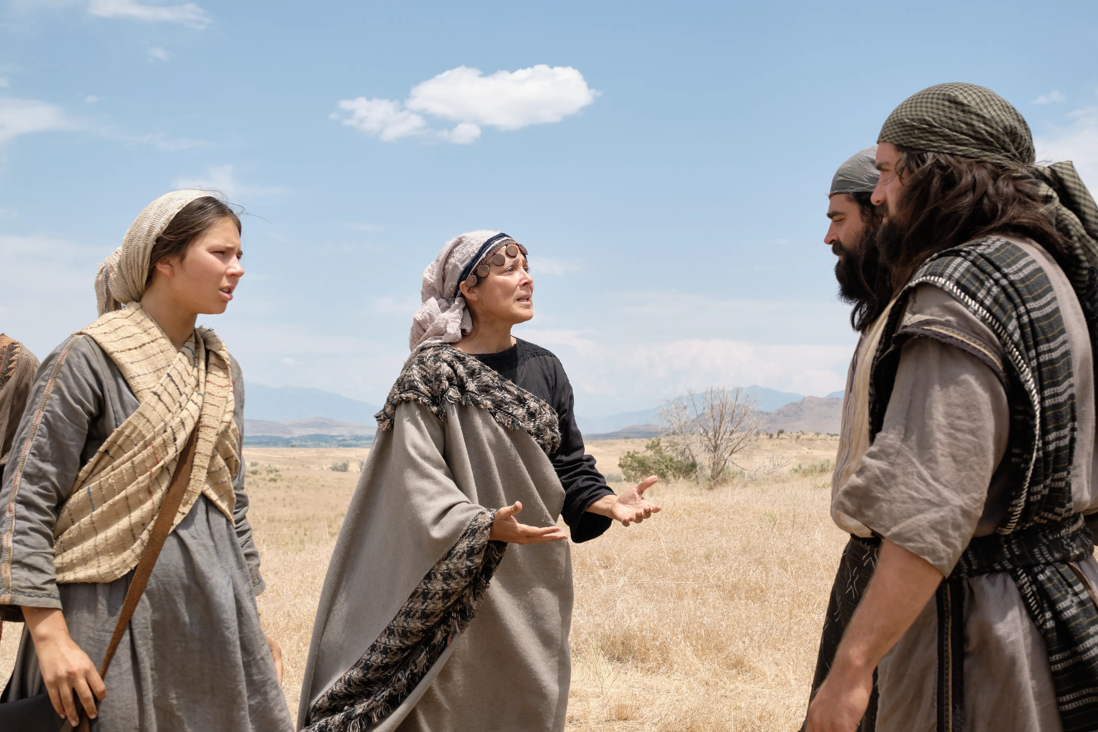 Ishmael's wife and one of his daughters plead with Laman and Lemuel for Nephi.