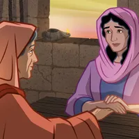 "Illustration of Ruth and Naomi.      Ruth 3:1-2; 4:15"
