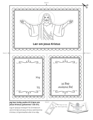 aktivitetsside: lær om Jesus Kristus
