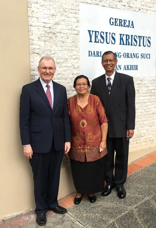 Elder Funk with Sister and Brother Samad