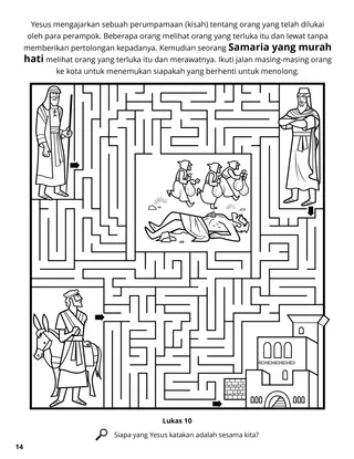 The Good Samaritan coloring page