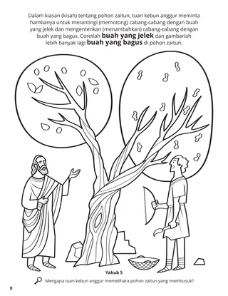 Allegory of the Olive Tree coloring page
