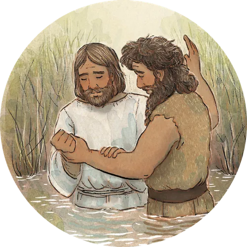 John baptizing Jesus