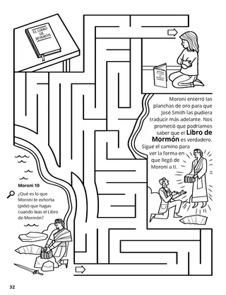 The Golden Plates: From Moroni to Joseph coloring page
