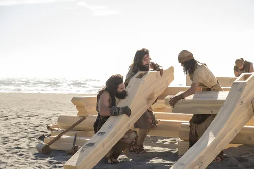 Nephi and brothers working