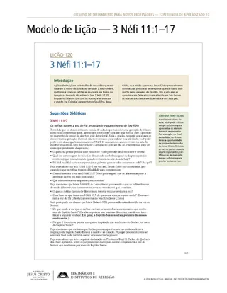 material de apoio, Modelo de Lição